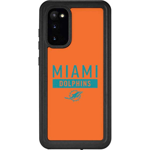 NFL Miami Dolphins Orange Performance Series Galaxy S20 Waterproof Case