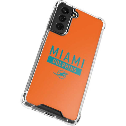 NFL Miami Dolphins Orange Performance Series Galaxy S21 FE Clear Case