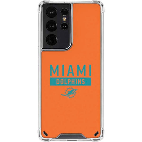 NFL Miami Dolphins Orange Performance Series Galaxy S21 Ultra 5G Clear Case