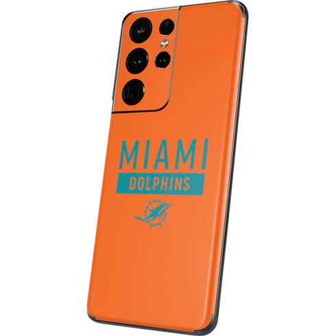 NFL Miami Dolphins Orange Performance Series Galaxy S21 Ultra 5G Skin