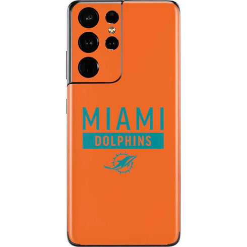 NFL Miami Dolphins Orange Performance Series Galaxy S21 Ultra 5G Skin