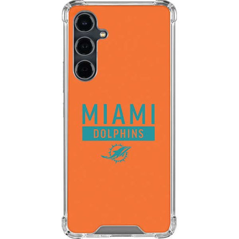 NFL Miami Dolphins Orange Performance Series Galaxy S23 FE Clear Case