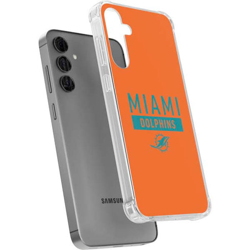 NFL Miami Dolphins Orange Performance Series Galaxy S24 Plus Clear Case