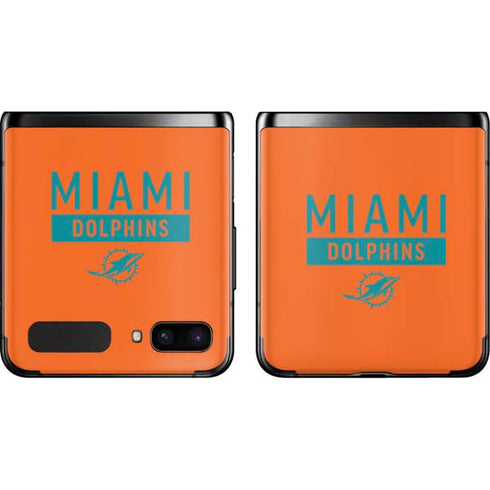 NFL Miami Dolphins Orange Performance Series Galaxy Z Flip Skin