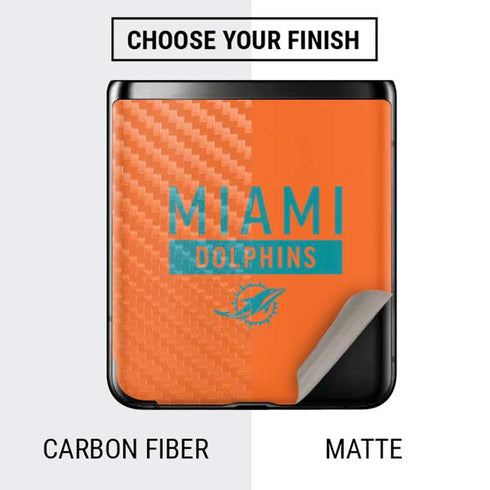 NFL Miami Dolphins Orange Performance Series Galaxy Z Flip Skin