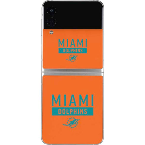 NFL Miami Dolphins Orange Performance Series Galaxy Z Flip3 5G Skin