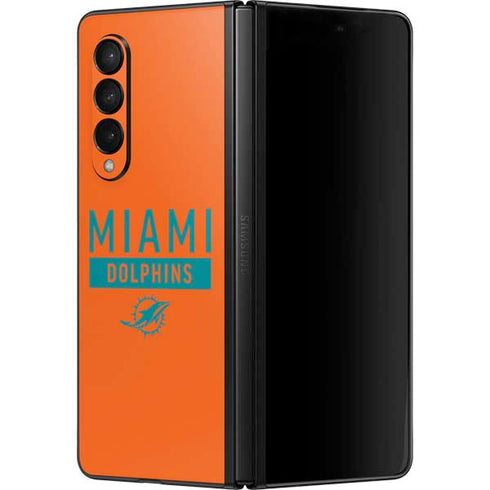 NFL Miami Dolphins Orange Performance Series Galaxy Z Fold3 5G Skin