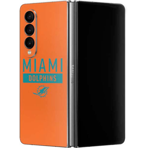 NFL Miami Dolphins Orange Performance Series Galaxy Z Fold4 5G Skin