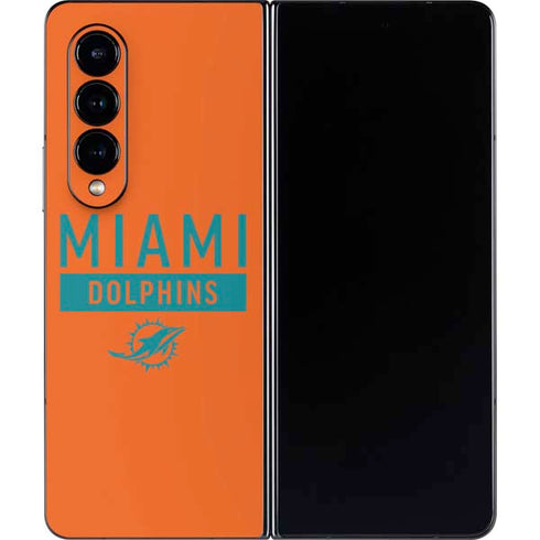NFL Miami Dolphins Orange Performance Series Galaxy Z Fold4 5G Skin