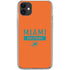 NFL Miami Dolphins Orange Performance Series iPhone 11 Clear Case