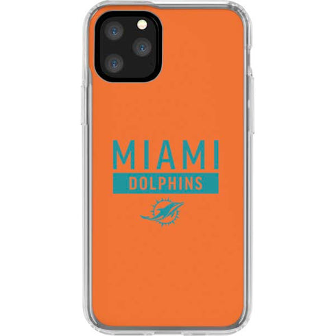 NFL Miami Dolphins Orange Performance Series iPhone 11 Pro Clear Case