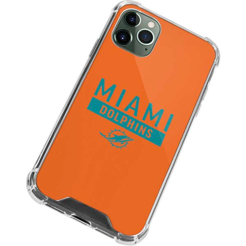 NFL Miami Dolphins Orange Performance Series iPhone 11 Pro Max Clear Case