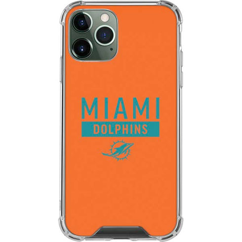 NFL Miami Dolphins Orange Performance Series iPhone 11 Pro Max Clear Case