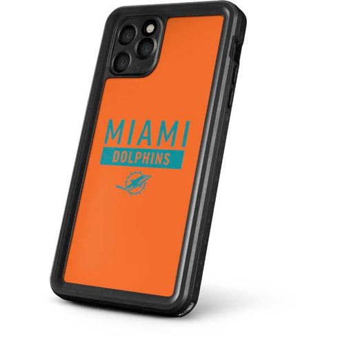NFL Miami Dolphins Orange Performance Series iPhone 11 Pro Waterproof Case