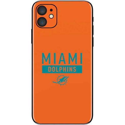 NFL Miami Dolphins Orange Performance Series iPhone 11 Skin