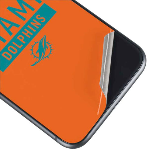NFL Miami Dolphins Orange Performance Series iPhone 11 Skin