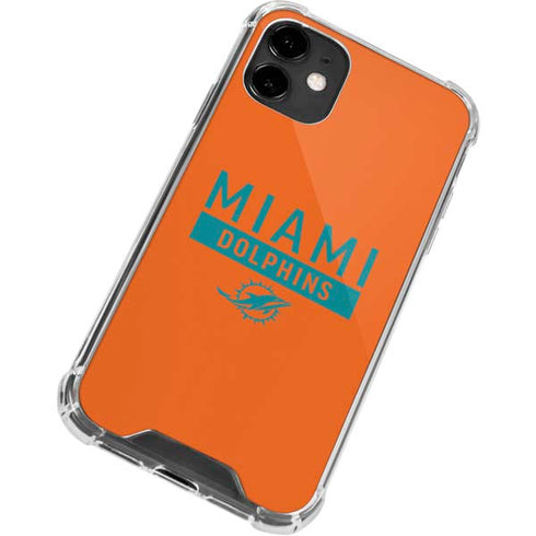 NFL Miami Dolphins Orange Performance Series iPhone 12 Mini Clear Case