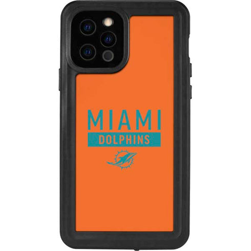 NFL Miami Dolphins Orange Performance Series iPhone 12 Pro Waterproof Case