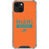NFL Miami Dolphins Orange Performance Series iPhone 13 Mini Clear Case