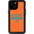 NFL Miami Dolphins Orange Performance Series iPhone 13 Mini Waterproof Case