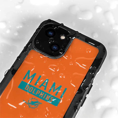 NFL Miami Dolphins Orange Performance Series iPhone 13 Mini Waterproof Case