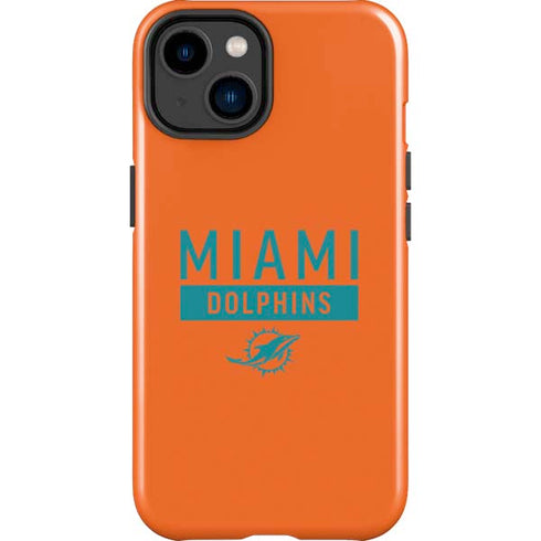 NFL Miami Dolphins Orange Performance Series iPhone 15 Plus Impact Case