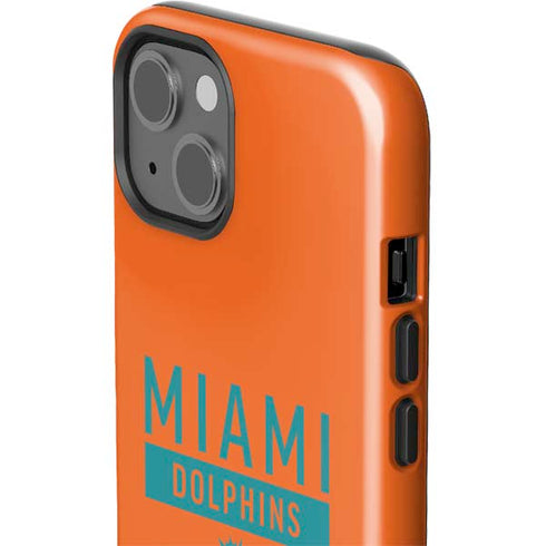 NFL Miami Dolphins Orange Performance Series iPhone 15 Plus Impact Case