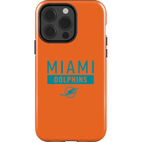NFL Miami Dolphins Orange Performance Series iPhone 15 Pro Impact Case