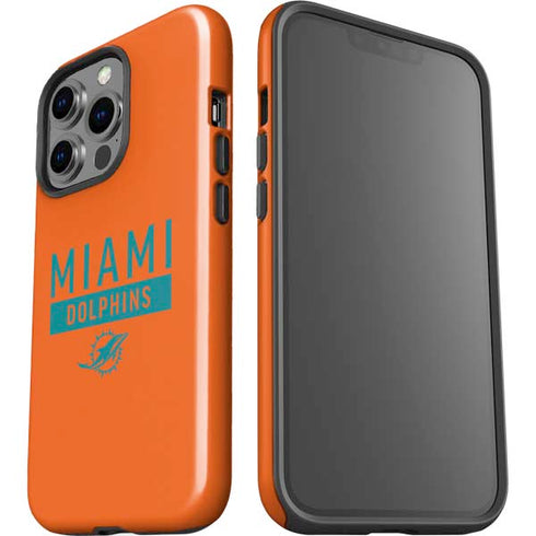 NFL Miami Dolphins Orange Performance Series iPhone 15 Pro Impact Case