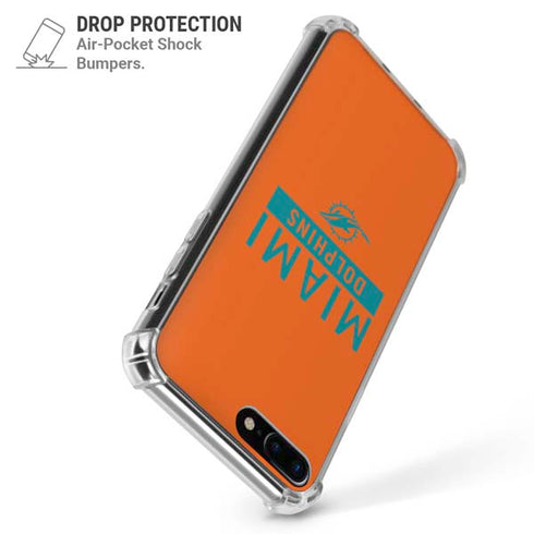 NFL Miami Dolphins Orange Performance Series iPhone 7/8 Plus Clear Case
