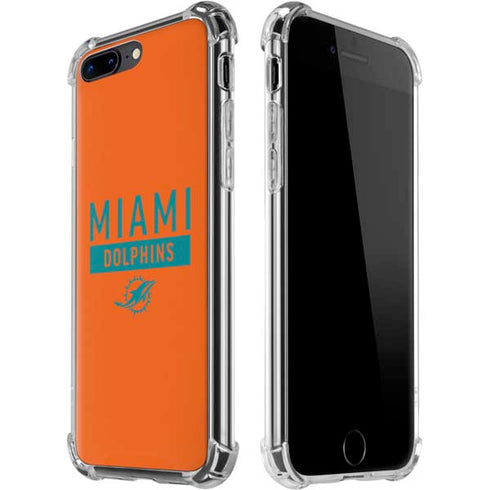 NFL Miami Dolphins Orange Performance Series iPhone 7/8 Plus Clear Case