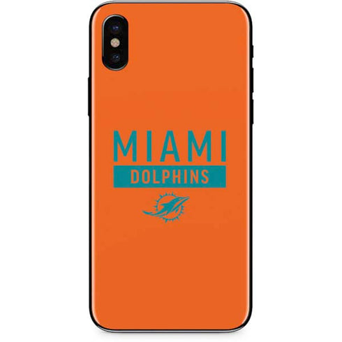 NFL Miami Dolphins Orange Performance Series iPhone X Skin