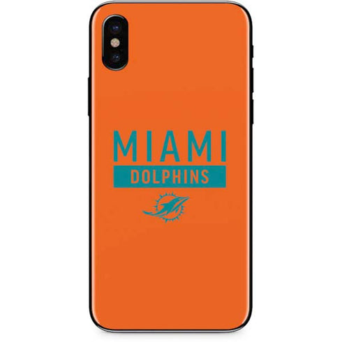 NFL Miami Dolphins Orange Performance Series iPhone XS Max Skin