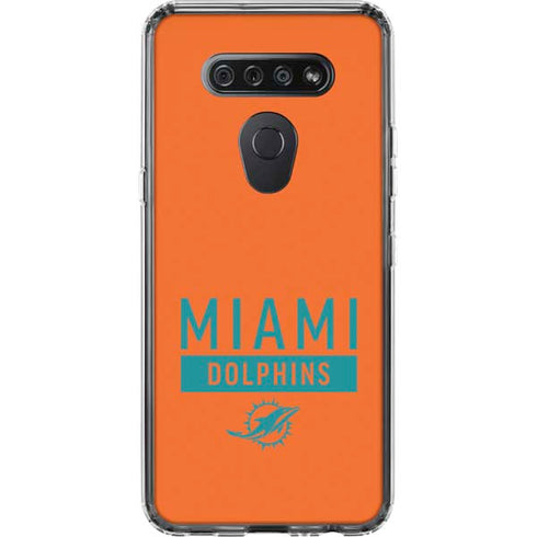 NFL Miami Dolphins Orange Performance Series LG K51/Q51 Clear Case