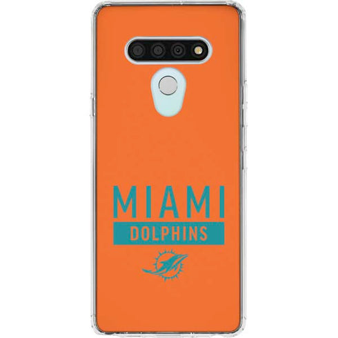 NFL Miami Dolphins Orange Performance Series LG Stylo 6 Clear Case