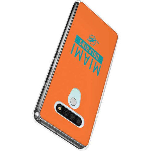 NFL Miami Dolphins Orange Performance Series LG Stylo 6 Clear Case