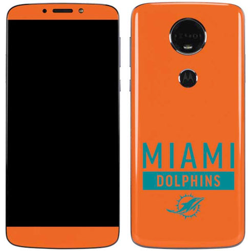 NFL Miami Dolphins Orange Performance Series Moto E5 Plus Skin