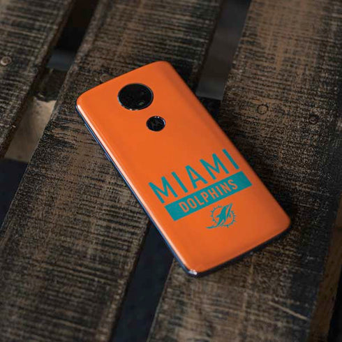 NFL Miami Dolphins Orange Performance Series Moto E5 Plus Skin