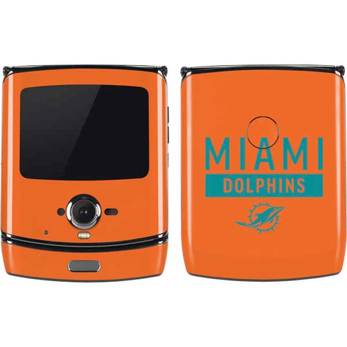 NFL Miami Dolphins Orange Performance Series Motorola RAZR Skin