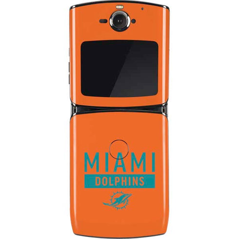 NFL Miami Dolphins Orange Performance Series Motorola RAZR Skin