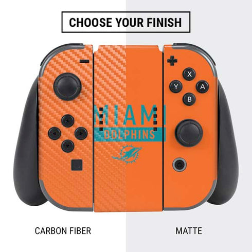 NFL Miami Dolphins Orange Performance Series Nintendo Switch Bundle Skin