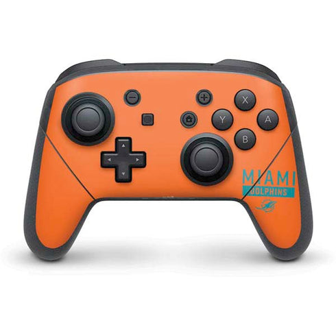 NFL Miami Dolphins Orange Performance Series Nintendo Switch Pro Controller Skin