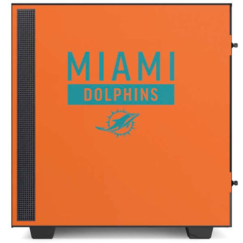 NFL Miami Dolphins Orange Performance Series NZXT H510 Compact ATX Mid-Tower Case Skin