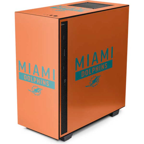 NFL Miami Dolphins Orange Performance Series NZXT H510 Compact ATX Mid-Tower Case Skin