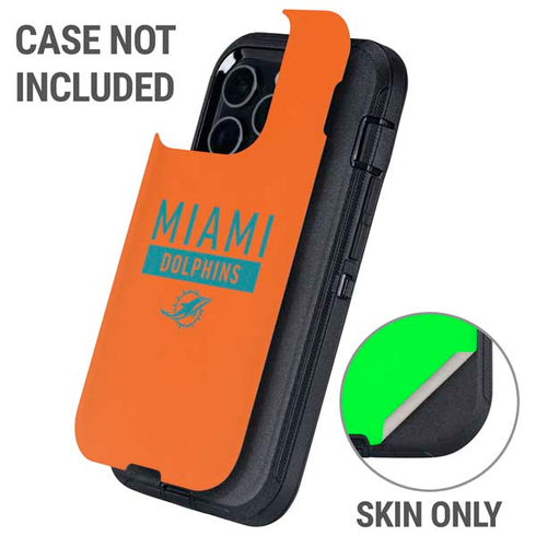 NFL Miami Dolphins Orange Performance Series Otterbox Defender iPhone Skin