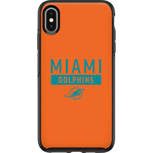 NFL Miami Dolphins Orange Performance Series Otterbox Symmetry iPhone Skin
