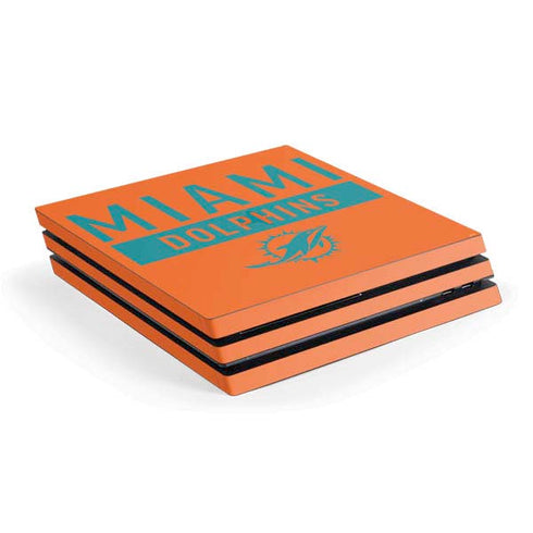 NFL Miami Dolphins Orange Performance Series PS4 Pro Console Skin