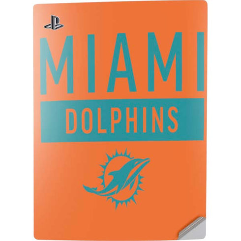 NFL Miami Dolphins Orange Performance Series PS5 Digital Edition Console Skin