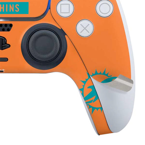 NFL Miami Dolphins Orange Performance Series PS5 Slim Digital Edition Bundle Skin