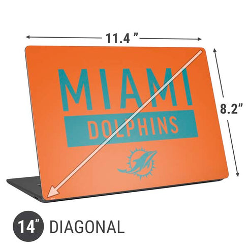 NFL Miami Dolphins Orange Performance Series Universal Laptop 14in (11.4 x 8.2in) Skin